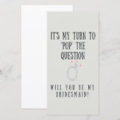 Bridesmaid-voorstel | Uitnodiging tot het geven va (Voorkant / Achterkant)