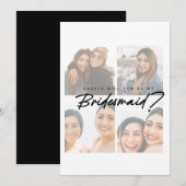 Bridesmaid-voorstel vervaagt fotocollage platte ka (Voorkant / Achterkant)