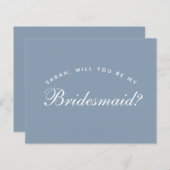 Bridesmaid-voorstel voor budgettaire robuuste blau (Voorkant / Achterkant)