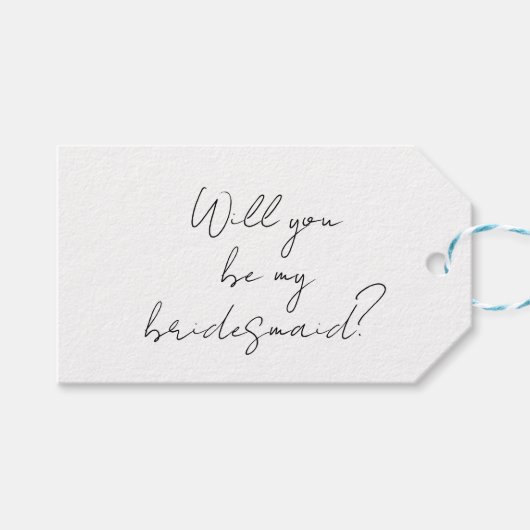 Bridesmaid voorstel, Wil je mijn bruidsmeisje zijn Cadeaulabel (Voorkant (Horizontaal))
