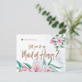 Bridesmaid voorstel zal je mijn bruidsmeisje van e briefkaart (Staand voorkant)
