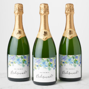 Bridesmaid-voorstel zal je zijn mijn Bridesmaid Ch Sparkling Wijnetiket