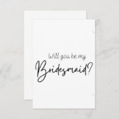 Bridesmaid-voorstelkaart Save The Date (Voorkant / Achterkant)