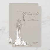 Bridesmaid-vragenkaart Kaart (Voorkant / Achterkant)