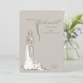 Bridesmaid-vragenkaart Kaart (Staand voorkant)