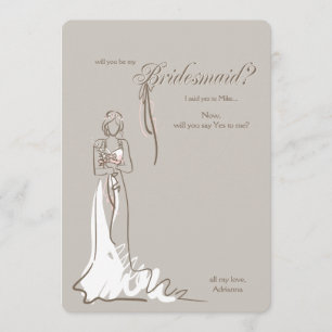 Bridesmaid-vragenkaart Kaart