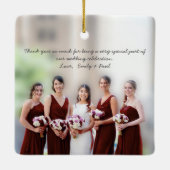 Bridesmaid Weddenschap Ornament Dress Pink Damask (Achterkant)