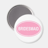 Bridesmaid Weddenschap Oval Roze Magneet (Voorkant / Achterkant)