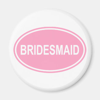 Bridesmaid Weddenschap Oval Roze Magneet