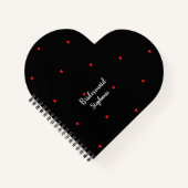 Bridesmaid Weddenschap Red Heart Pattern Cool Gift Notitieboek (Voorkant)