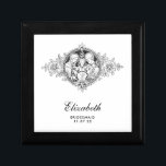 Bridesmaid Weddenschap van de Heilige Familie Cadeaudoosje<br><div class="desc">Met een mooi katholiek zwart-wit afbeelding van de verbijsterde Maagd Mary,  Sint-Joseph en Jezus,  de Heilige Familie. Alle tekst en doopvonten kunnen worden gewijzigd.</div>