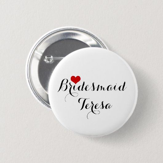 Bridesmaid Wedding Bachelorette Party Pin Button (Voorkant /achterkant)