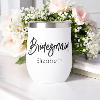 Bridesmaid Wedding Black White