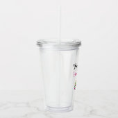 Bridesmaid Wedding Colorful Pink Paisley Floral Acryl Drinkbeker (Rechts)