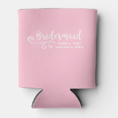 Bridesmaid Wedding Favor Name of Monogram Script Blikjeskoeler (Voorkant)