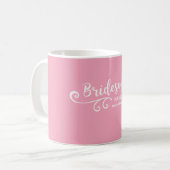 Bridesmaid Wedding Favor Name of Monogram Script Koffiemok (Voorkant links)