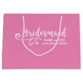 Bridesmaid Wedding Favor Name of Monogram Script Large Cadeautasje (Voorkant)