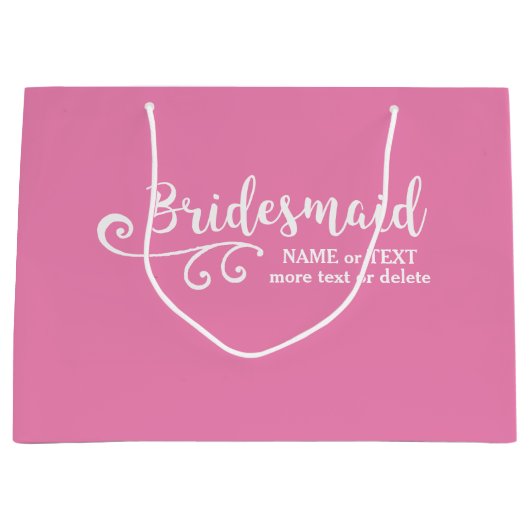 Bridesmaid Wedding Favor Name of Monogram Script Large Cadeautasje (Voorkant)