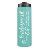 Bridesmaid Wedding Favor Name of Monogram Script Thermosbeker (Voorkant)