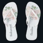 Bridesmaid Wedding Favor Pink Floral Eucalyptus Teenslippers<br><div class="desc">Deze gepersonaliseerde roze eucalyptus bridesmaid teenslippers zullen de perfecte trouwpartij voor al je bruidsmeisjes maken. Bridesmaid tekst kan worden gewijzigd in Maid of Honor of een andere tekst van uw keuze.</div>