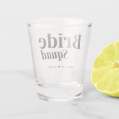 Bridesmaid Wedding Favor Shot Glas (Achterkant)