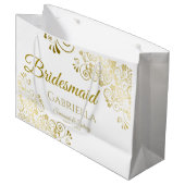 Bridesmaid Wedding Gift Bag - Groot Groot Cadeauzakje (Voorkant Gekanteld)