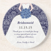Bridesmaid Wedding Gown Onderzetters (Voorkant)