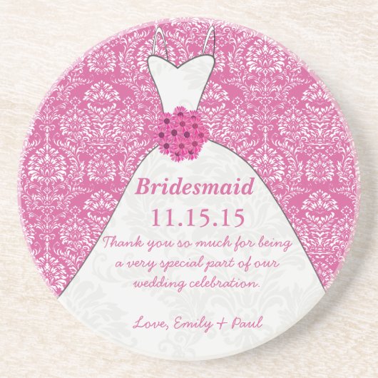 Bridesmaid Wedding Gown Onderzetters (Voorkant)