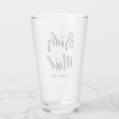 Bridesmaid Wedding Monogram Glas (Achterkant)