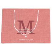 Bridesmaid Wedding Monogram Modern Groot Cadeauzakje (Voorkant)