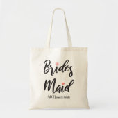Bridesmaid Wedding Monogram Tote Bag (Voorkant)