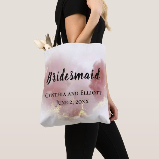 Bridesmaid Wedding Party Favor Canvas tas (Dichtbij)