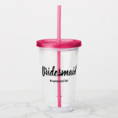 Bridesmaid Wedding Party Gift bachelorette weekend Acryl Drinkbeker (Voorkant)