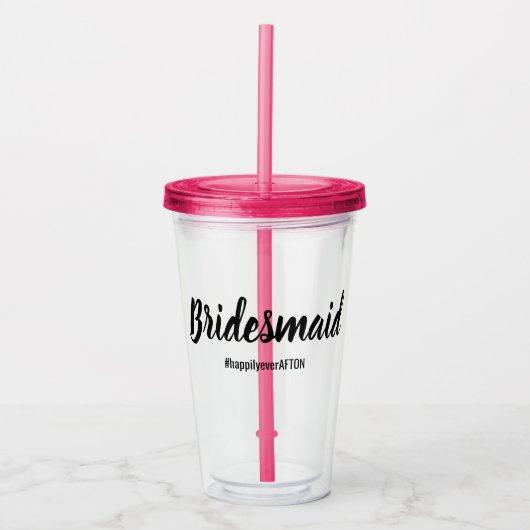 Bridesmaid Wedding Party Gift bachelorette weekend Acryl Drinkbeker (Voorkant)