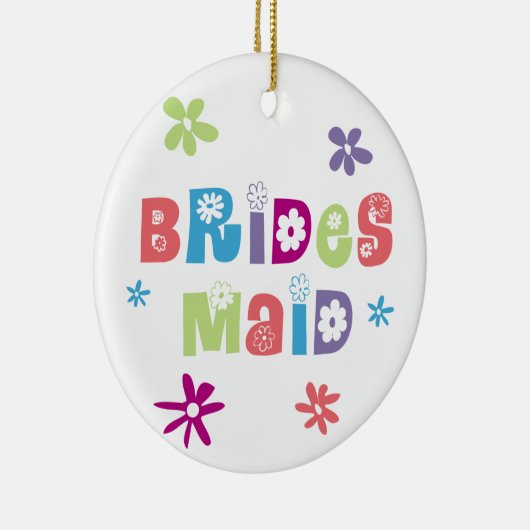Bridesmaid Wedding Party Keramisch Ornament (Rechts)