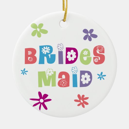 Bridesmaid Wedding Party Keramisch Ornament (Voorkant)