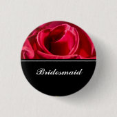 Bridesmaid Wedding Red Roses Ronde Button 3,2 Cm (Voorkant)