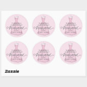 Bridesmaid Wedding  Roze Dress Dank je Ronde Sticker (Vel)
