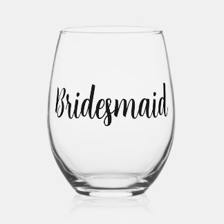 Bridesmaid Wedding Wijnglas Zonder Voet