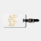 Bridesmaid white en Gold Travel Bagagelabel (Voorkant horizontaal)