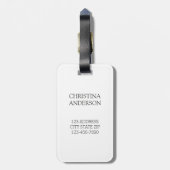 Bridesmaid white en Gold Travel Bagagelabel (Achterkant verticaal)