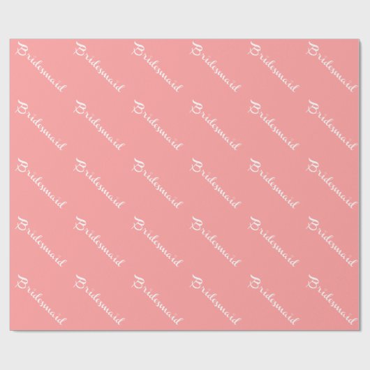 Bridesmaid White op strand Cadeaupapier (Vlak)