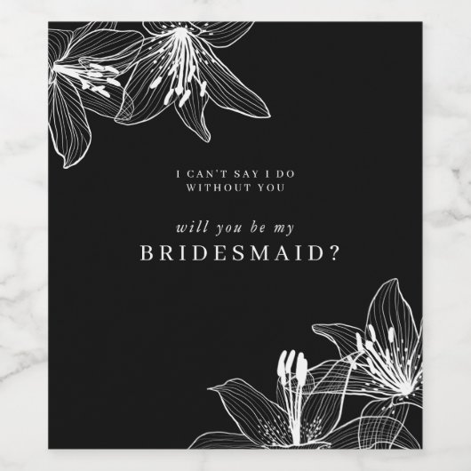 Bridesmaid Wijn Etiket (Enkel label)