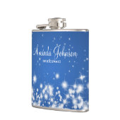 Bridesmaid Winter Sparkle Blue Heupfles (Links)