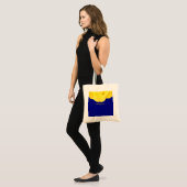 Bridesmaid Yellow Navy Blue Floral Cute Wedding Tote Bag (Voorkant (model))