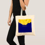 Bridesmaid Yellow Navy Blue Floral Cute Wedding Tote Bag (Voorkant (product))