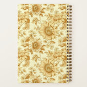Bridesmaid Yellow Sunflower Floral Pattern Notitieboek (Achterkant)