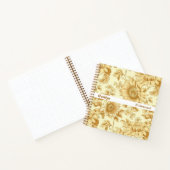 Bridesmaid Yellow Sunflower Floral Square Notebook Notitieboek (Binnen)