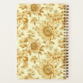 Bridesmaid Yellow Sunflowers Floral Pattern Notitieboek (Achterkant)