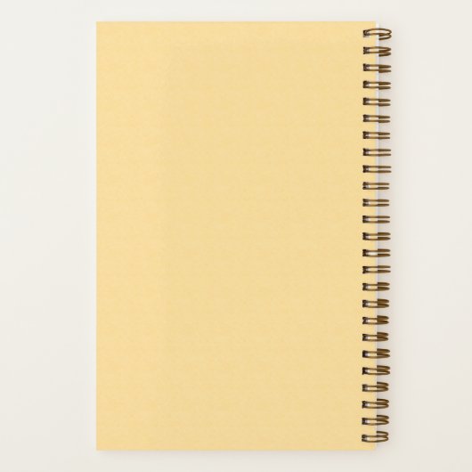 Bridesmaid Yellow Typographic Notebook Notitieboek (Achterkant)